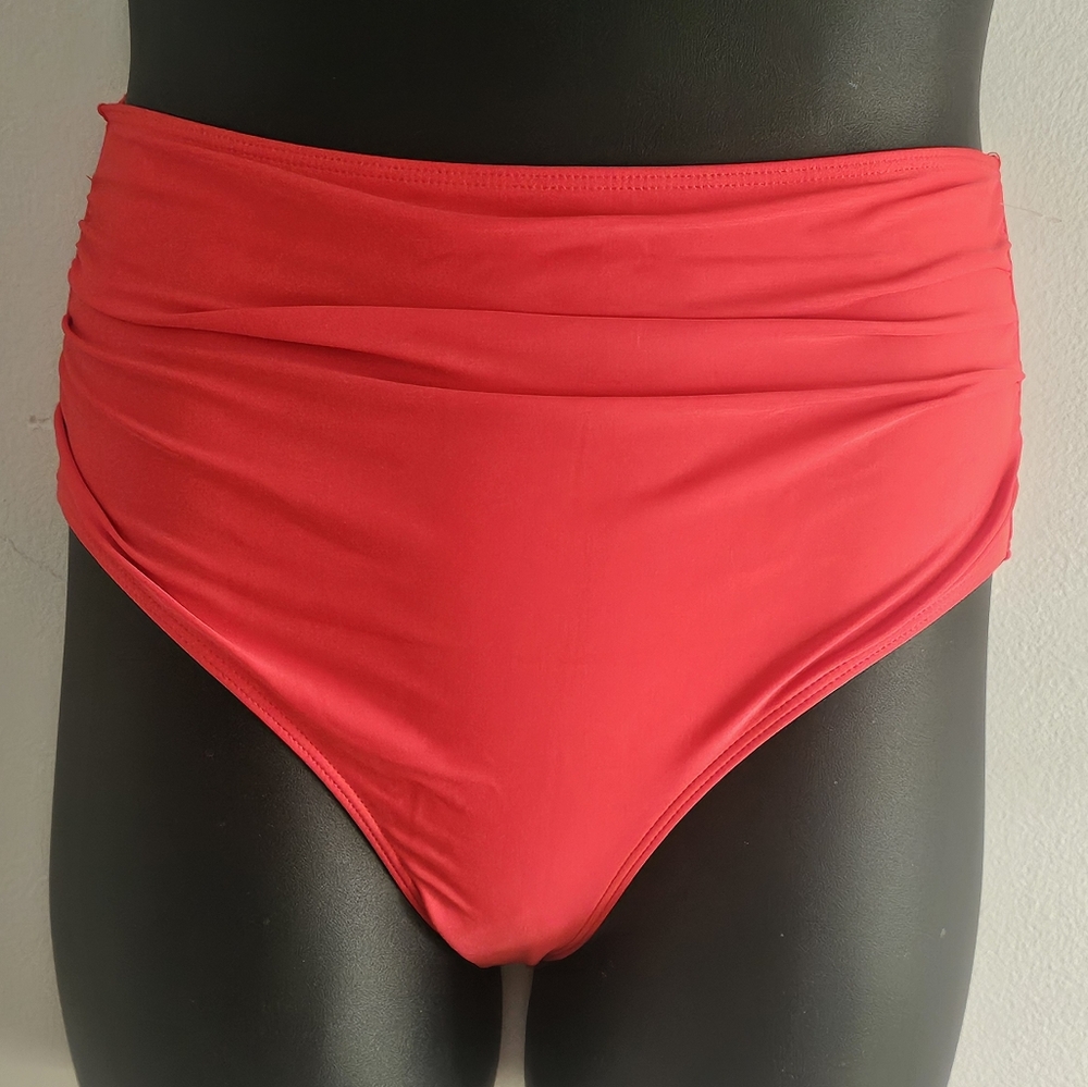 NWT Size L Tempt Me Women's High Waisted Tummy Control Bikini Bottom